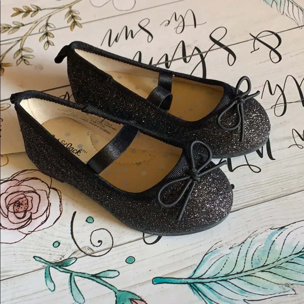 Cat & Jack sparkle‎ little girls ballerina shoes